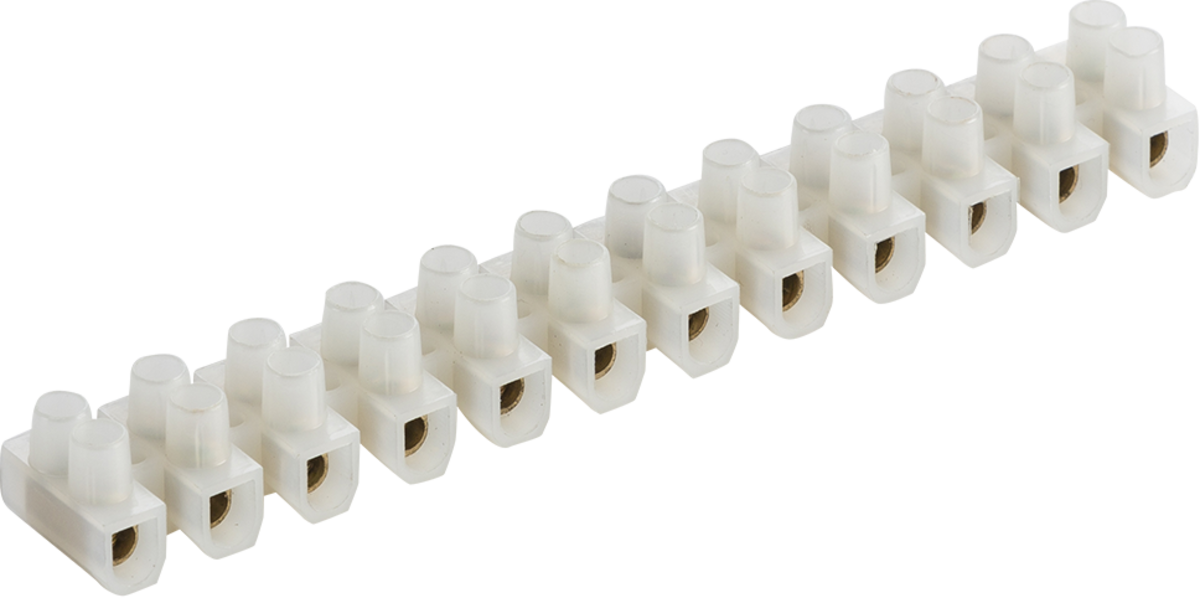 5A 12-Way Terminal Block (PA66) - Natural Colour