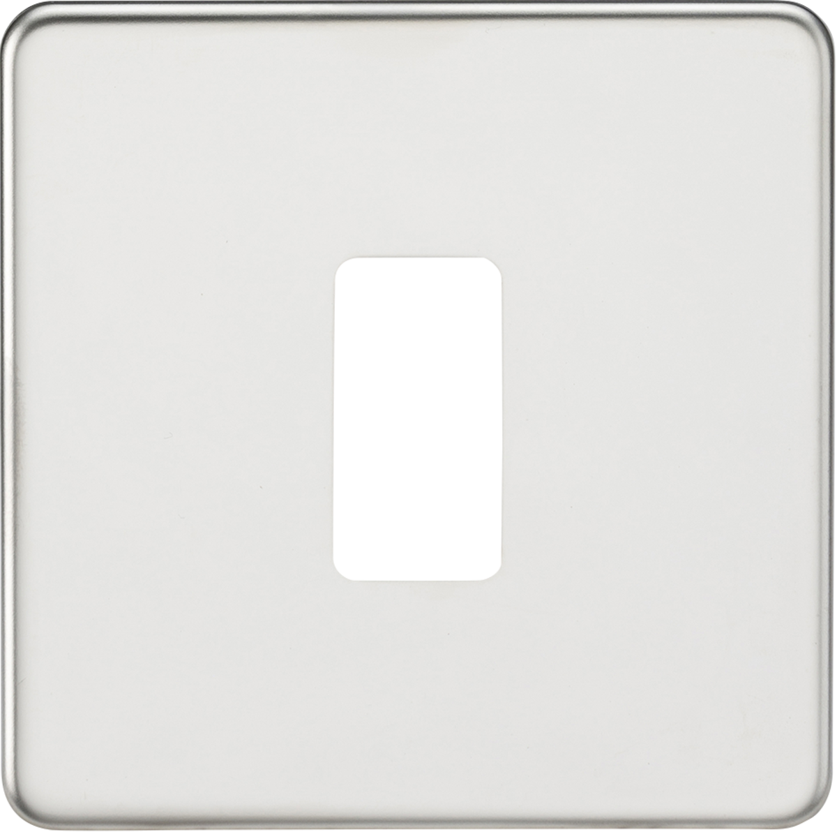 Screwless 1G grid faceplate - polished chrome