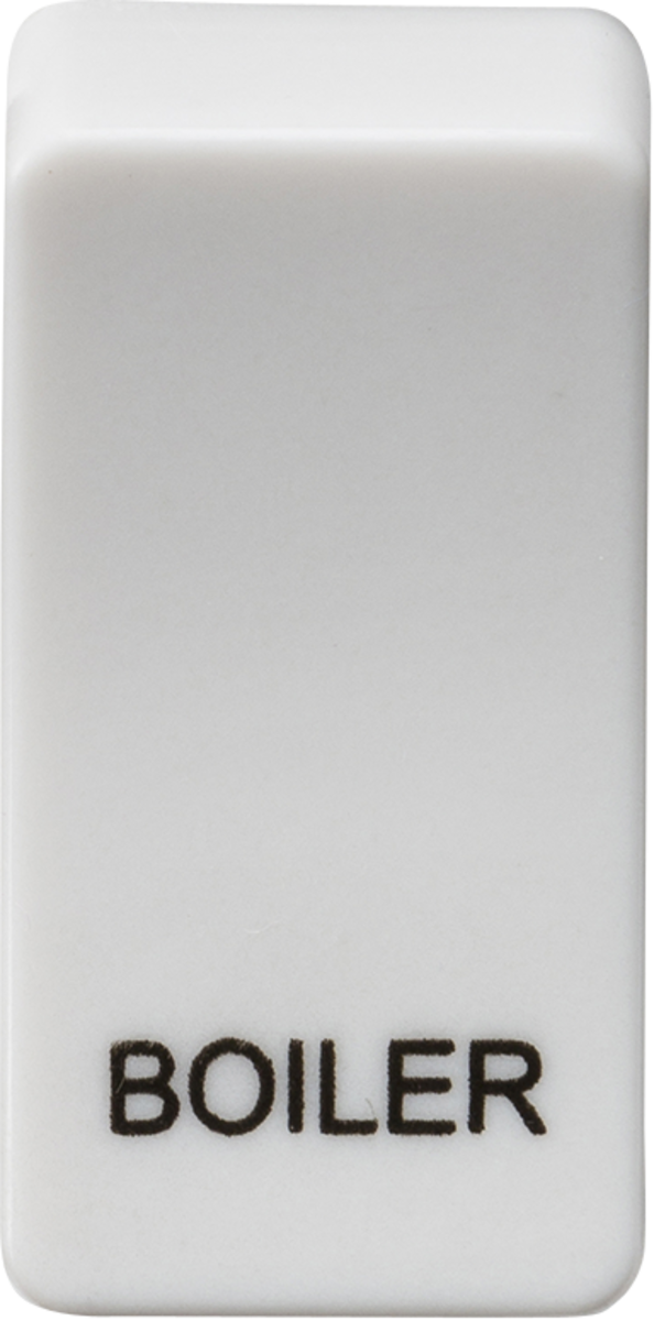Switch cover "marked BOILER" - white