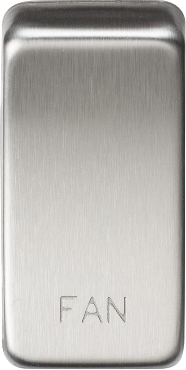 Switch cover "marked FAN" - brushed chrome