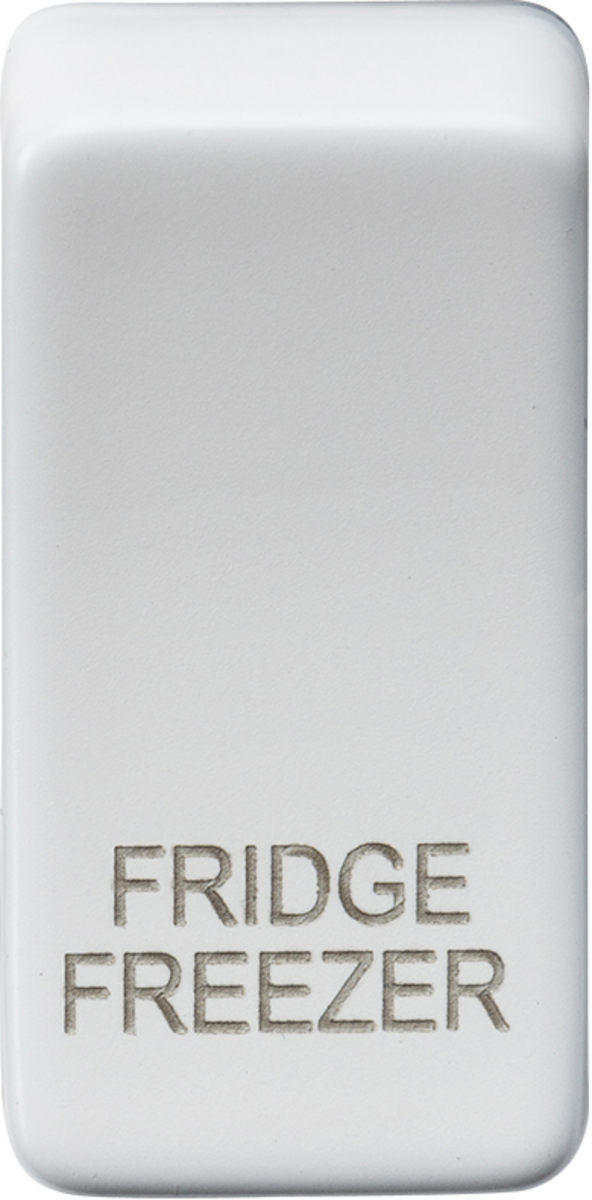 Switch cover "marked FRIDGE/FREEZER" - matt white