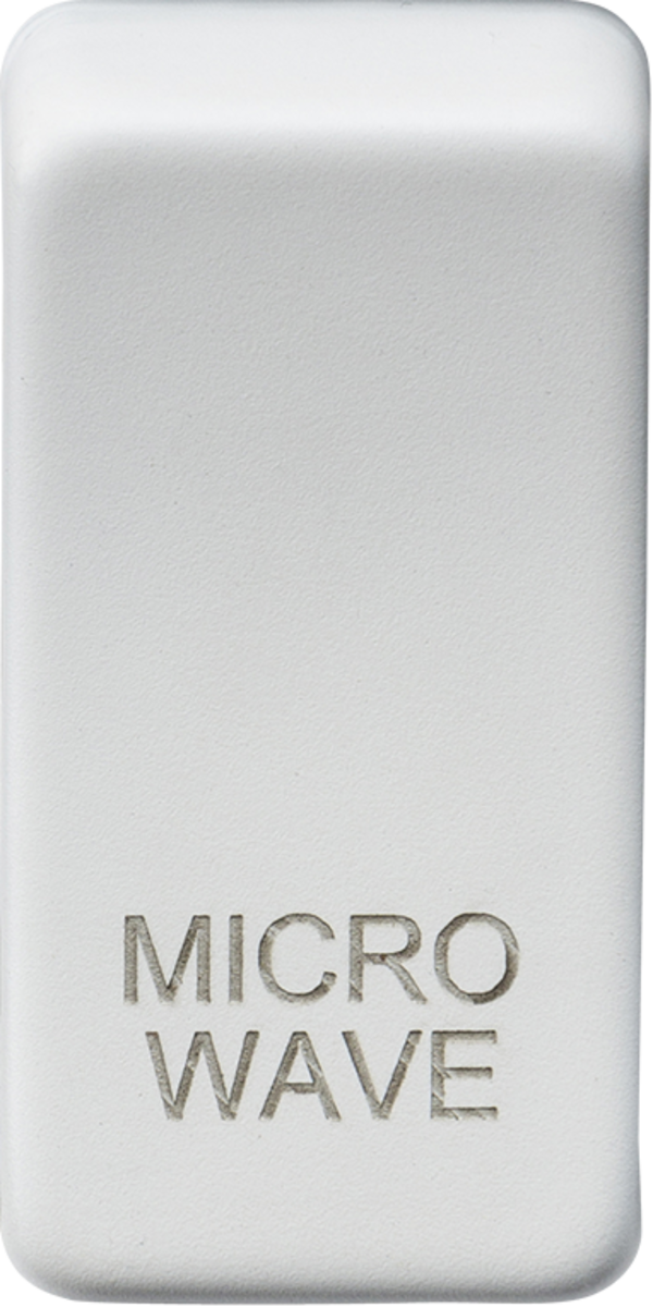 Switch cover "marked MICROWAVE" - matt white