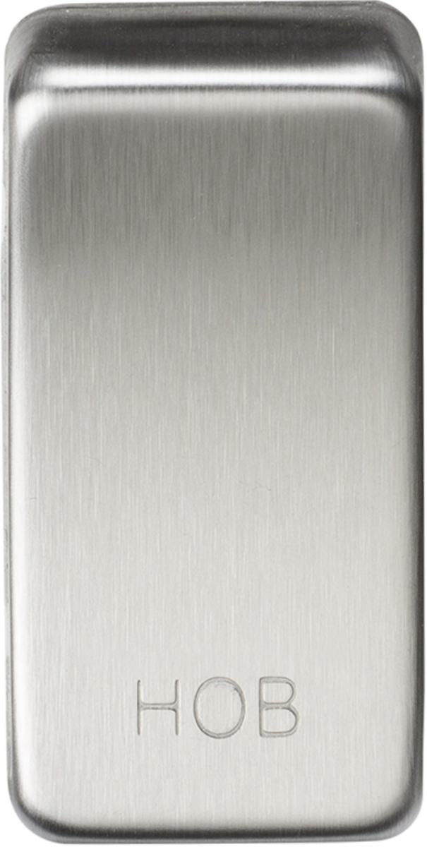 Switch cover "marked HOB" - brushed chrome