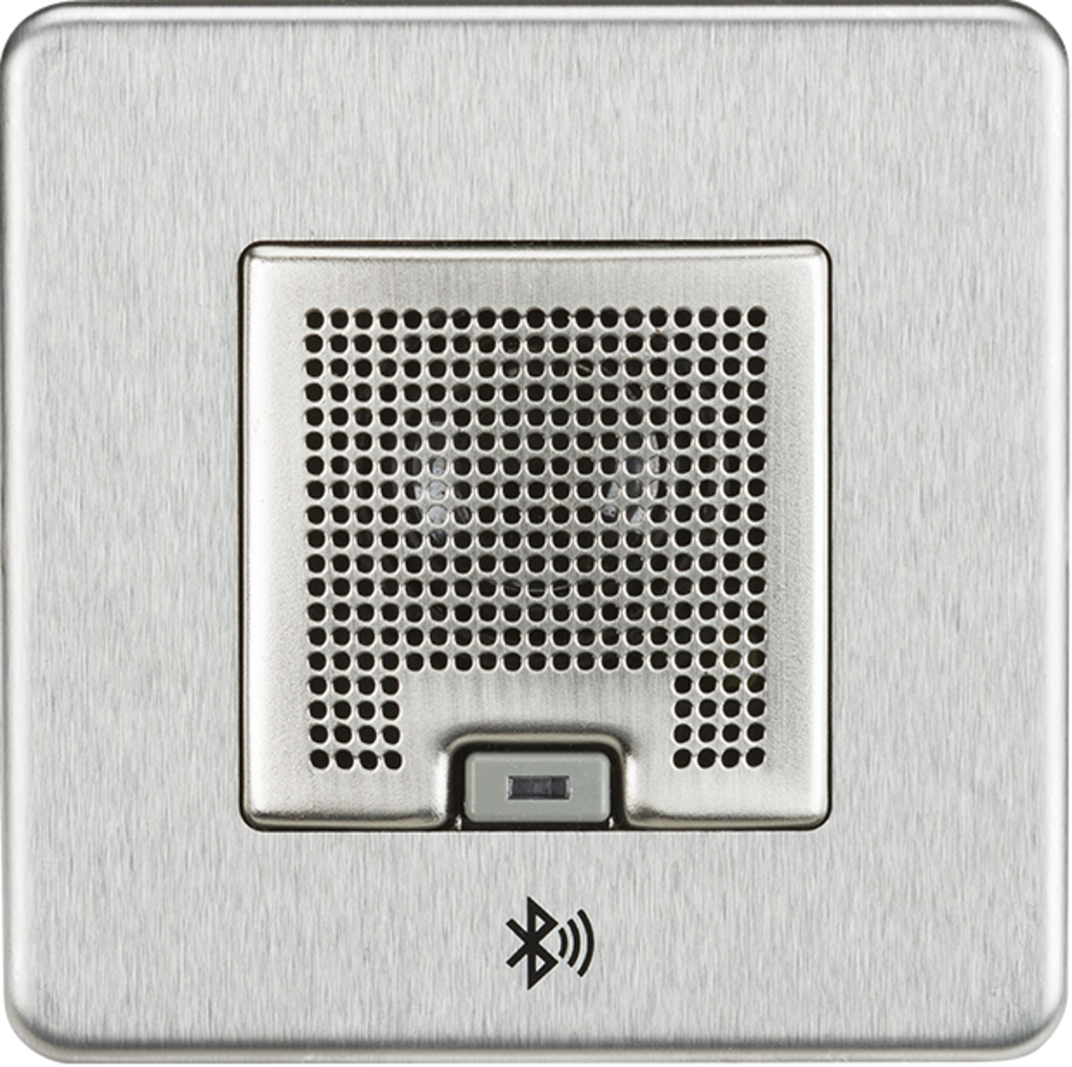 Screwless 3W RMS Bluetooth Speaker Outlet - Brushed Chrome