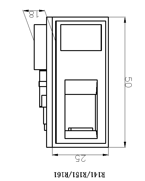 ML Accessories-NETRJ11GY RJ11 Outlet Module 25 x 50mm (IDC) - Grey