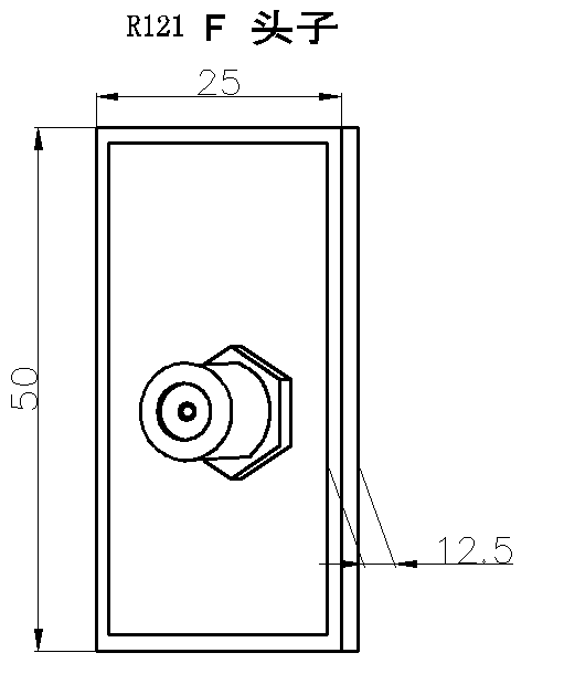 ML Accessories-NETSATGY SAT TV Outlet Module 25 x 50mm - Grey