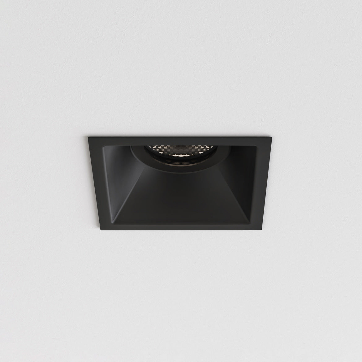 Minima Slimline Square Fixed Fire-Rated IP65 Matt Black