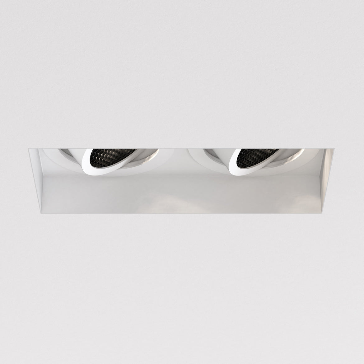 Trimless Square Twin Adjustable Matt White