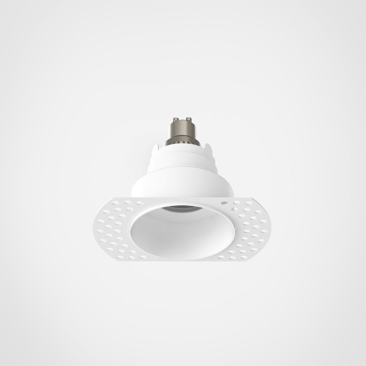 Trimless Slimline Round Fixed Fire-Rated IP65 Matt White