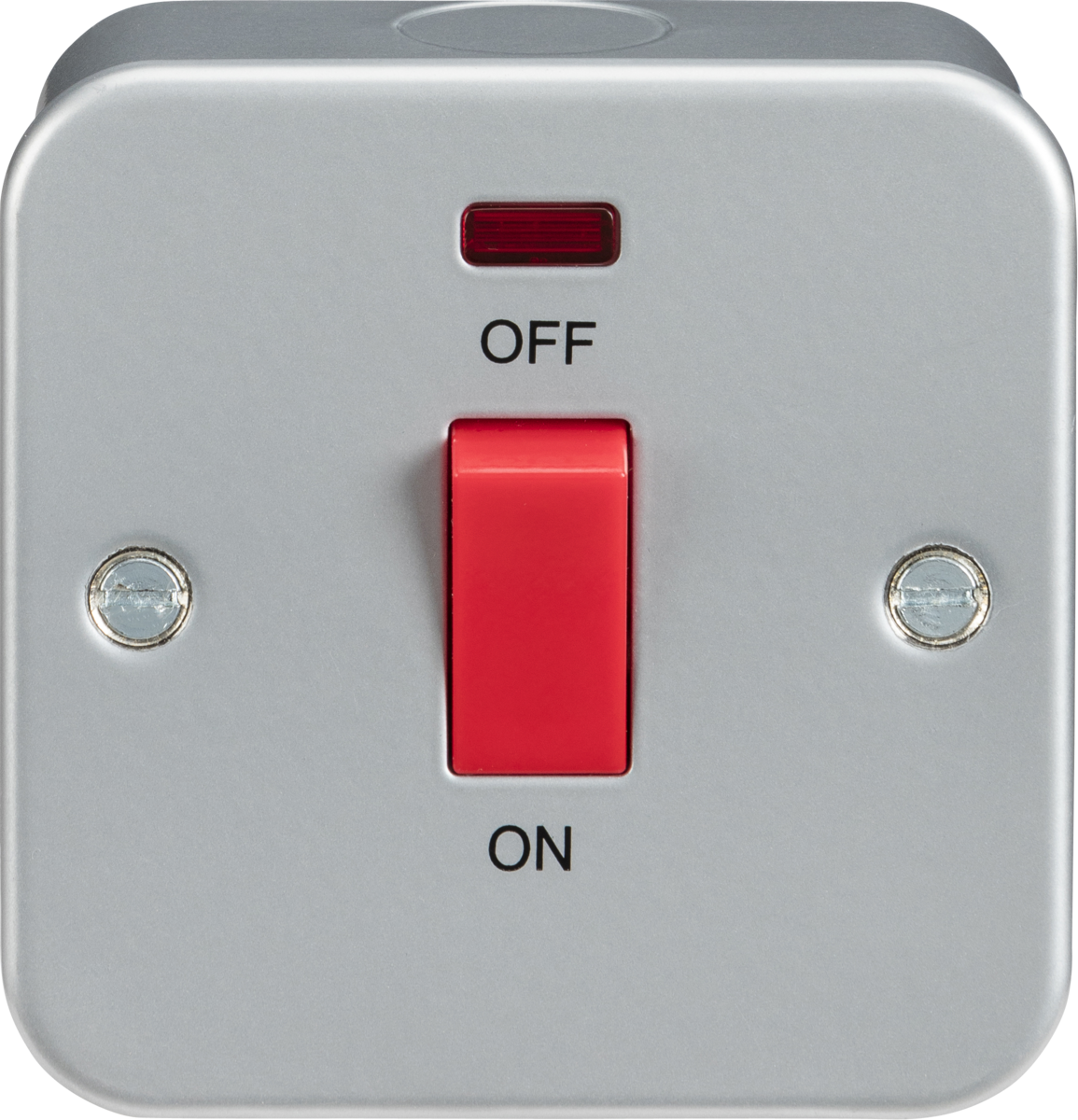 Metal Clad 45A DP Switch with Neon - Single Size