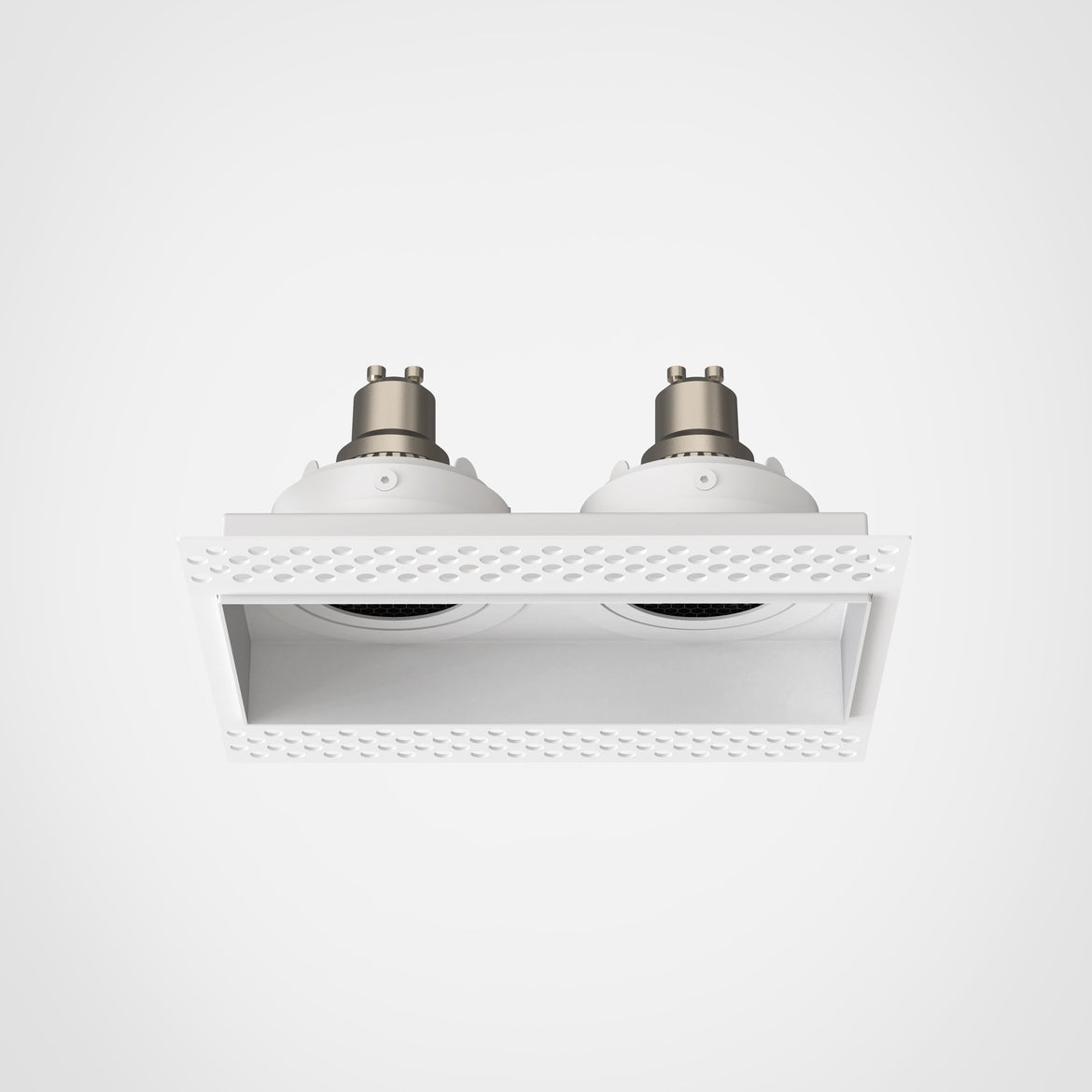 Trimless Square Twin Adjustable Matt White