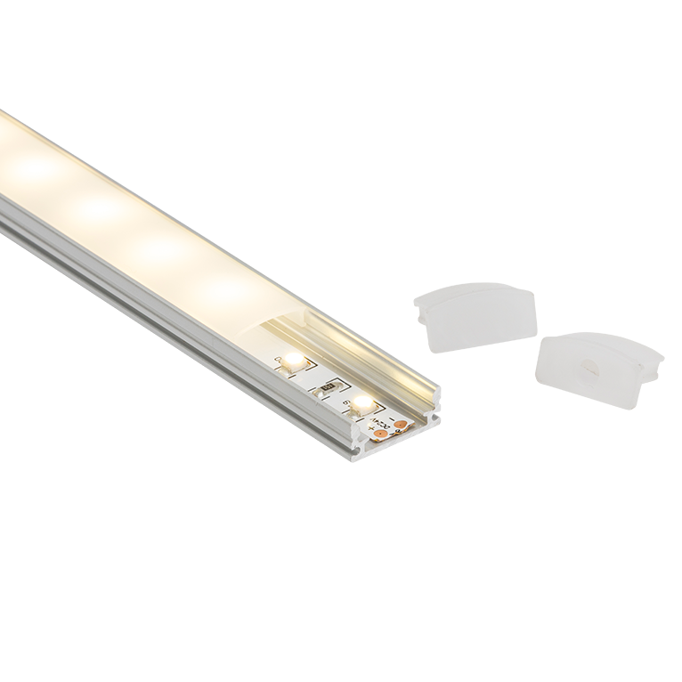 ML Accessories-1MPSF 1M Aluminium Profile - Surface Mount Flat