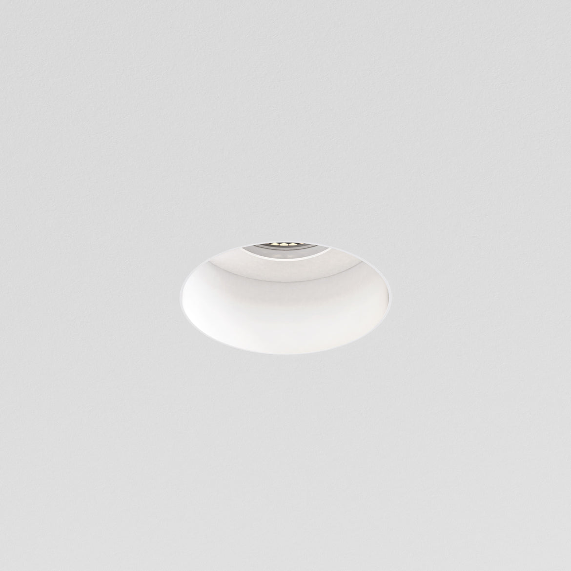 Trimless Slimline Round Fixed Fire-Rated IP65 Matt White