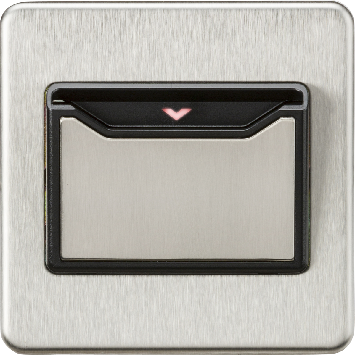 Screwless 32A 1G Key Card Switch - Brushed Chrome