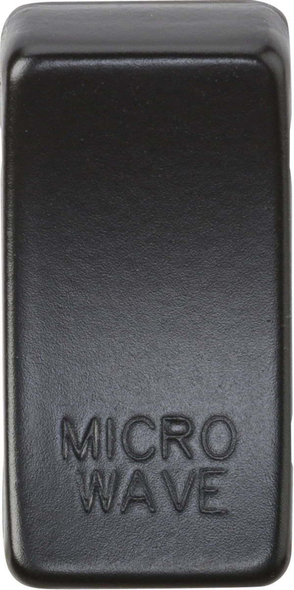 Switch cover "marked MICROWAVE" - matt black