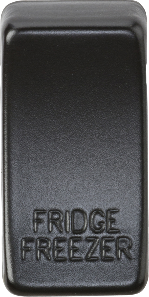 Switch cover "marked FRIDGE FREEZER" - matt black