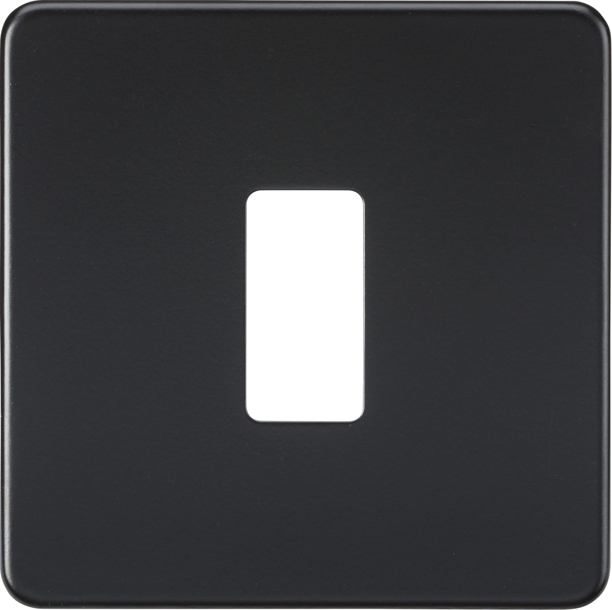 Screwless 1G grid faceplate - matt black
