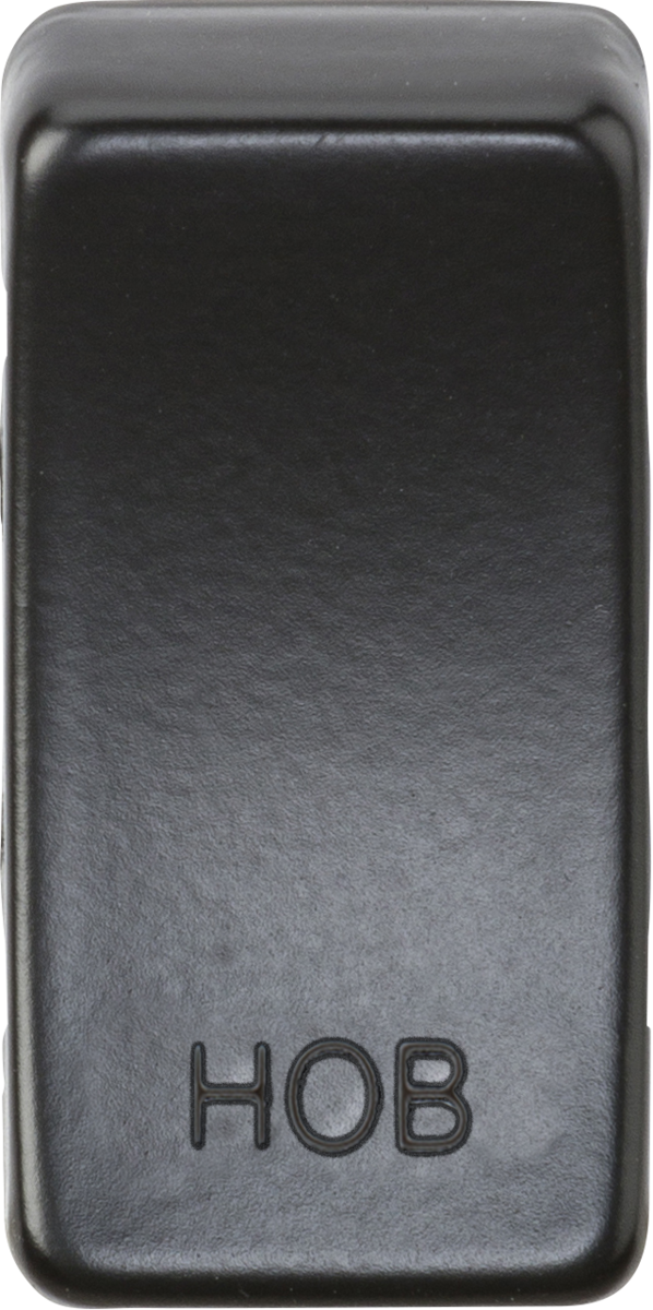 Switch cover "marked HOB" - matt black