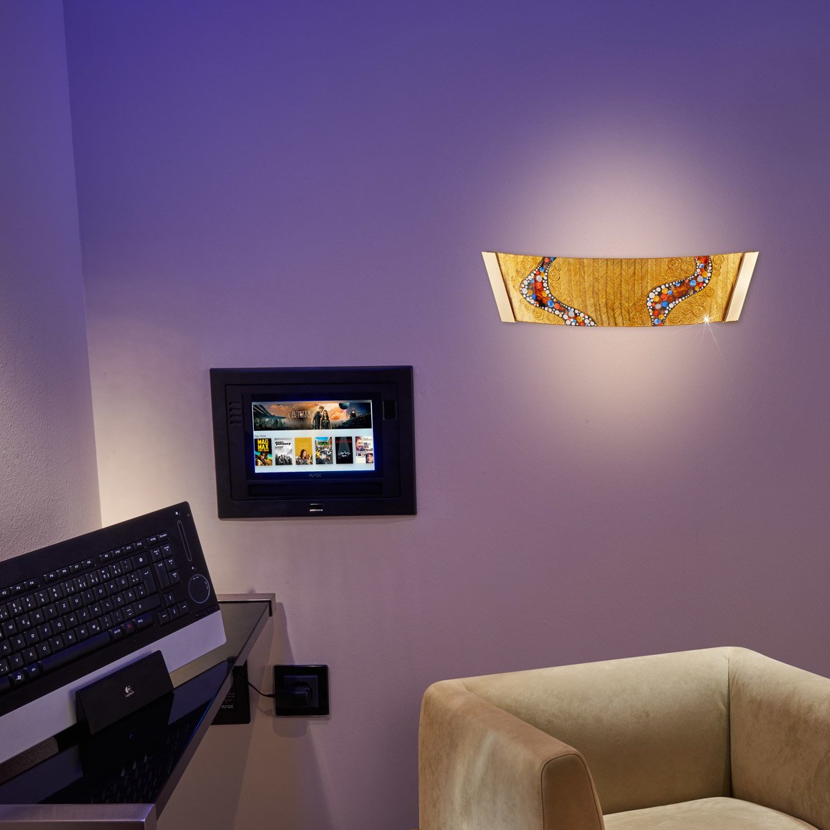 Kolarz 2295.62.3/ki30 BARCA Wall Light