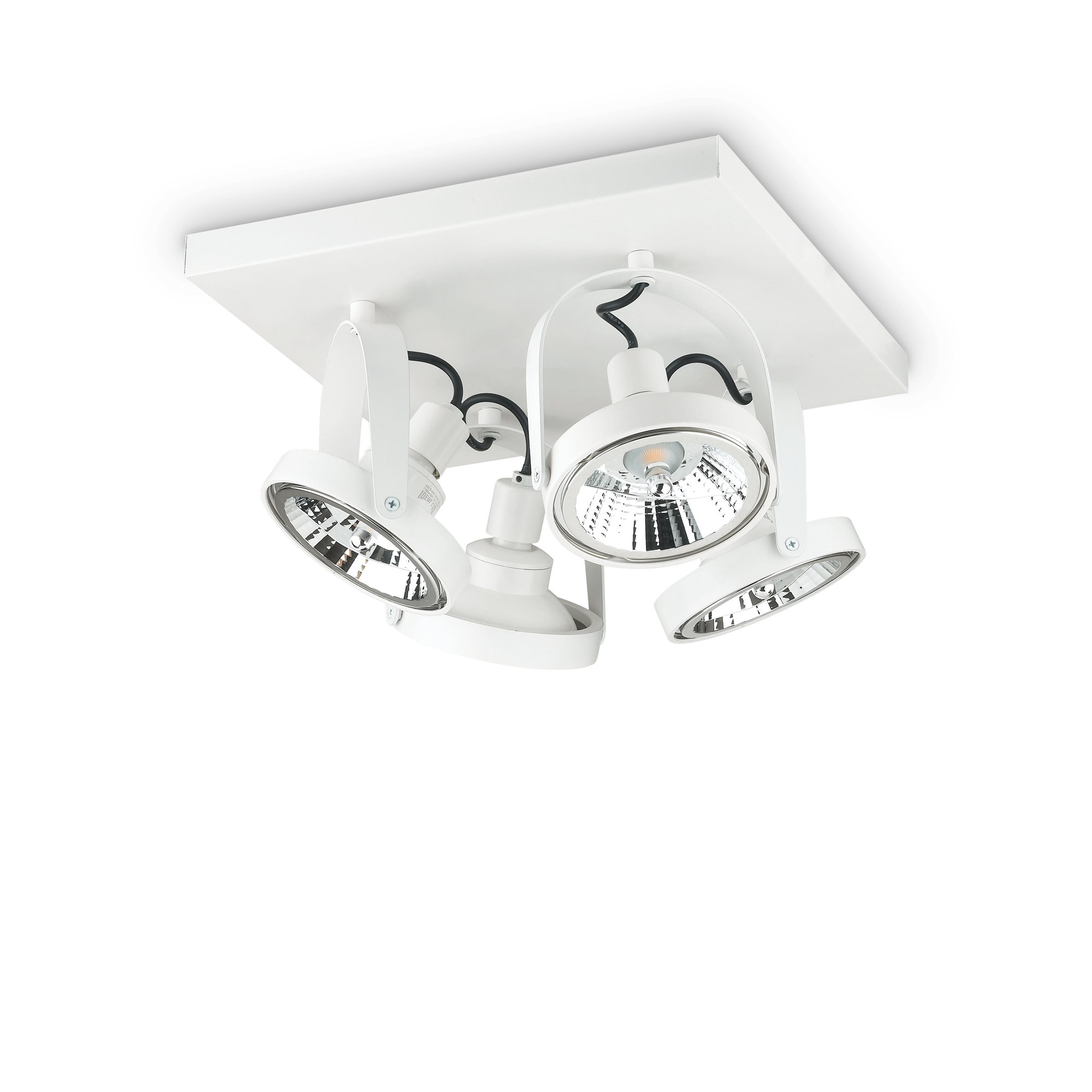 Ideal Lux 229638,Category_Flush Ceiling Lights,TECNICO,Finish_ GLIM PL4 SQUARE BIANCO