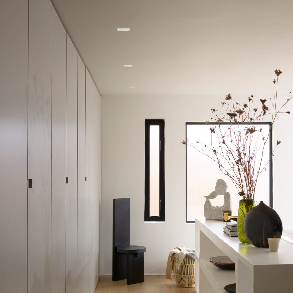 Minima Slimline Square Adjustable Fire-Rated Matt Black