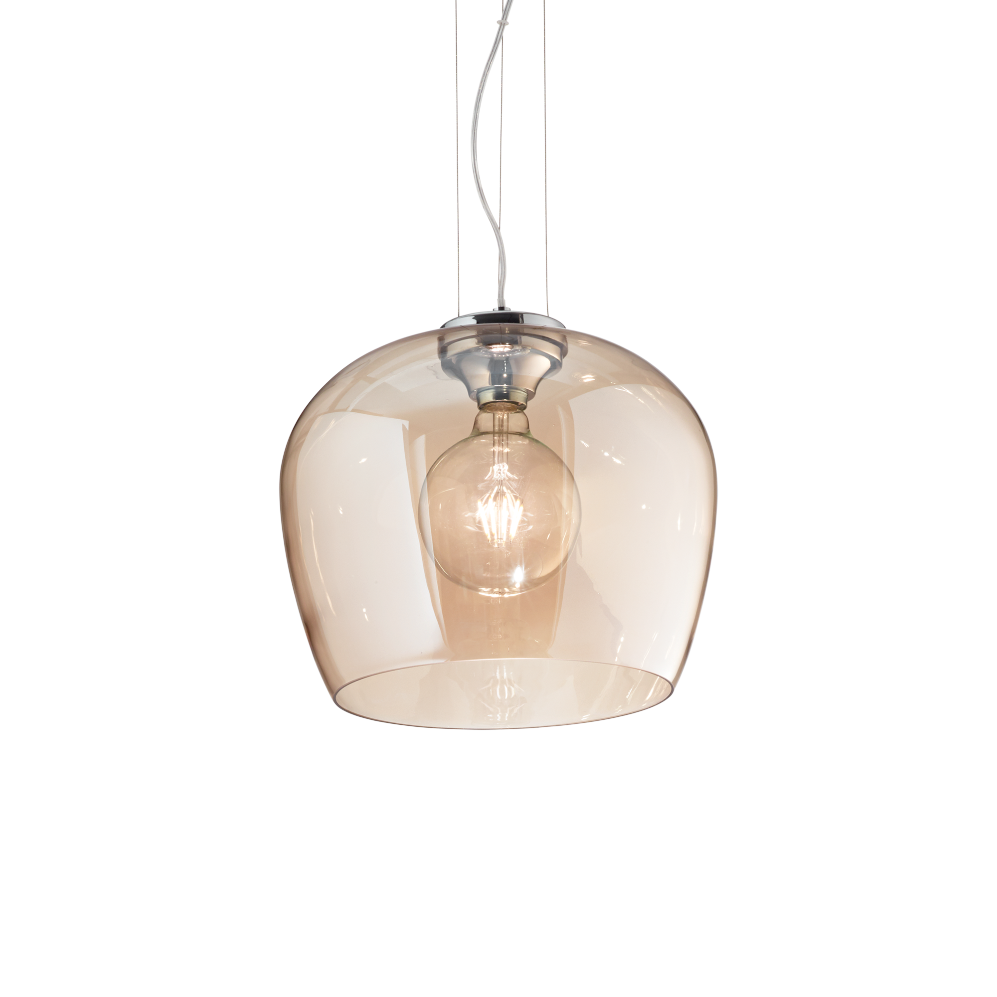 Ideal Lux 241524,Category_Pendants,MODERNO,Finish_ BLOSSOM SP1 AMBRA