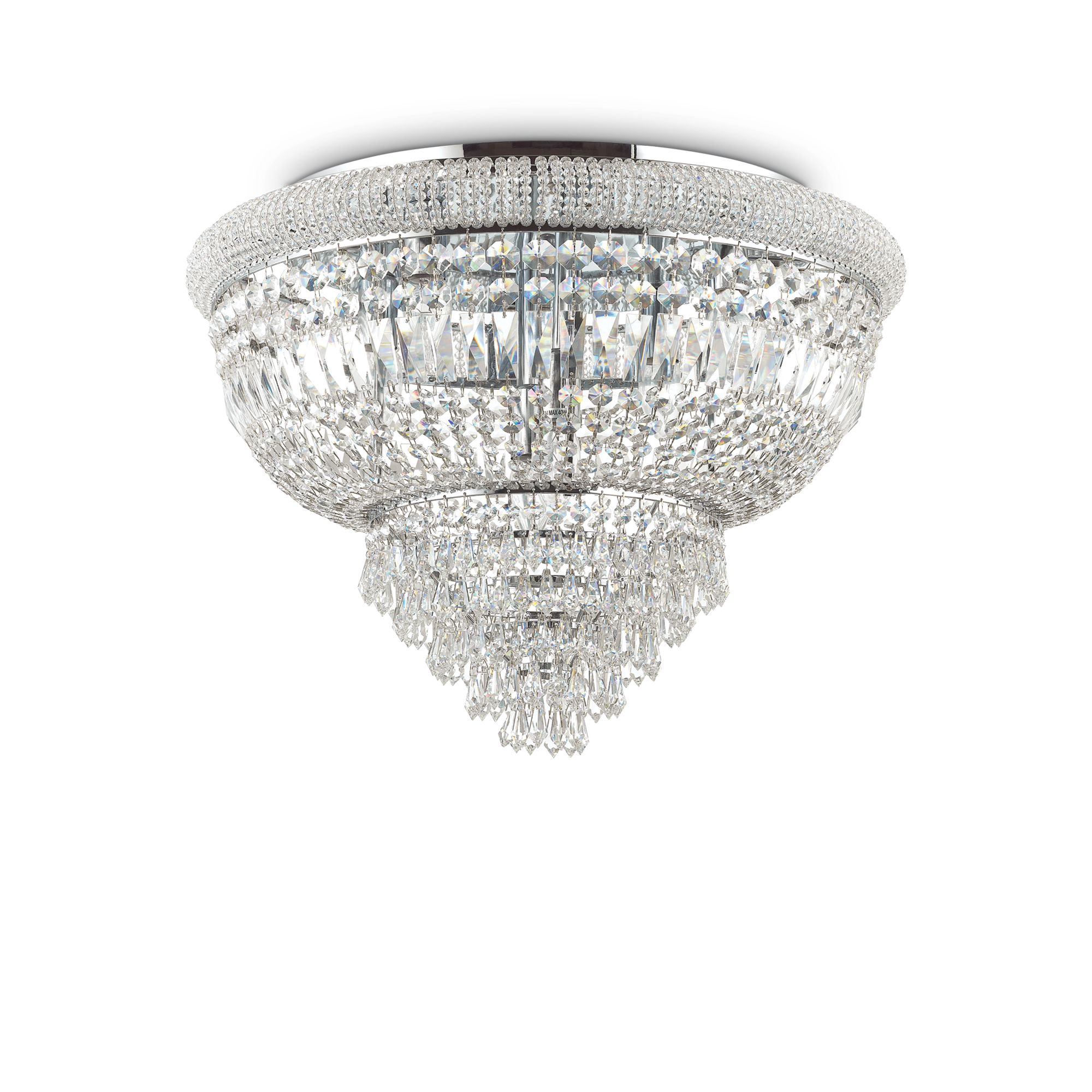 Ideal Lux 243566,Category_Flush Ceiling Lights,CLASSICO,Finish_ DUBAI PL24 CROMO