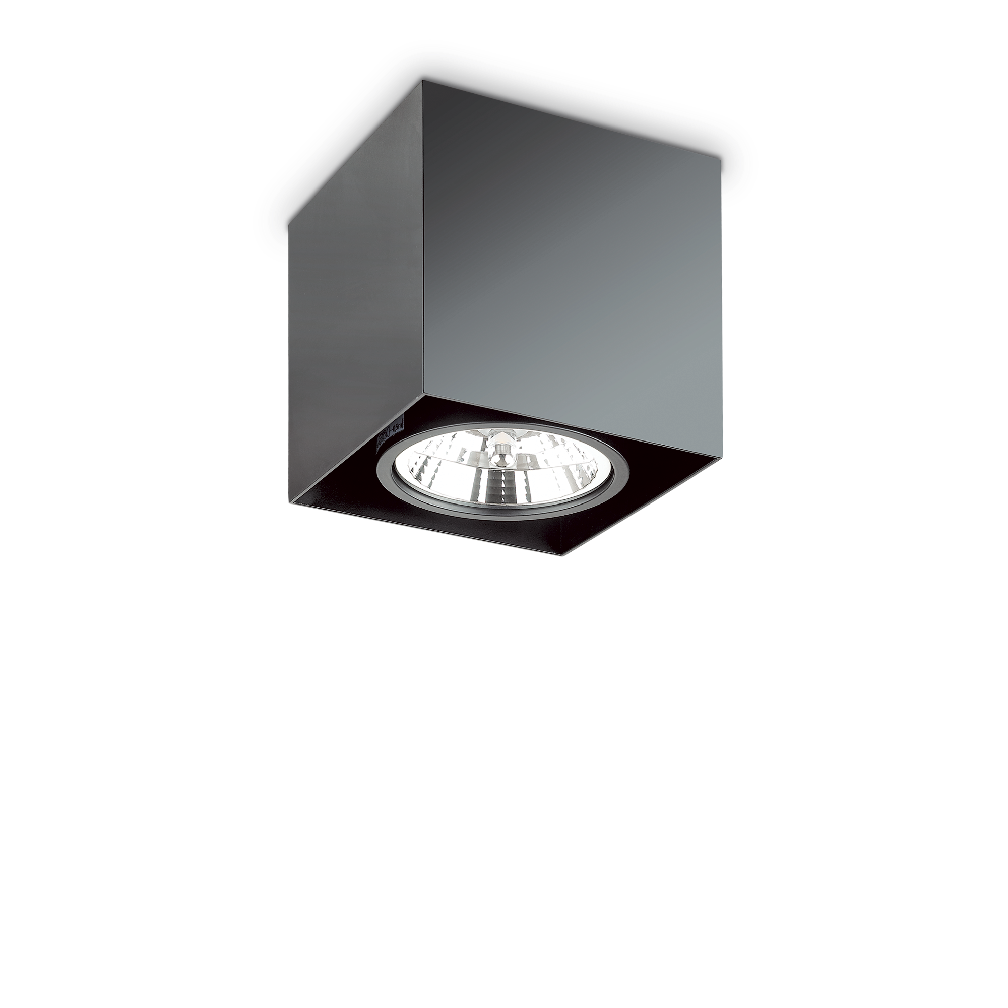 Ideal Lux 243931,Category_Flush Ceiling Lights,TECNICO,Finish_ MOOD PL1 D15 SQUARE NERO