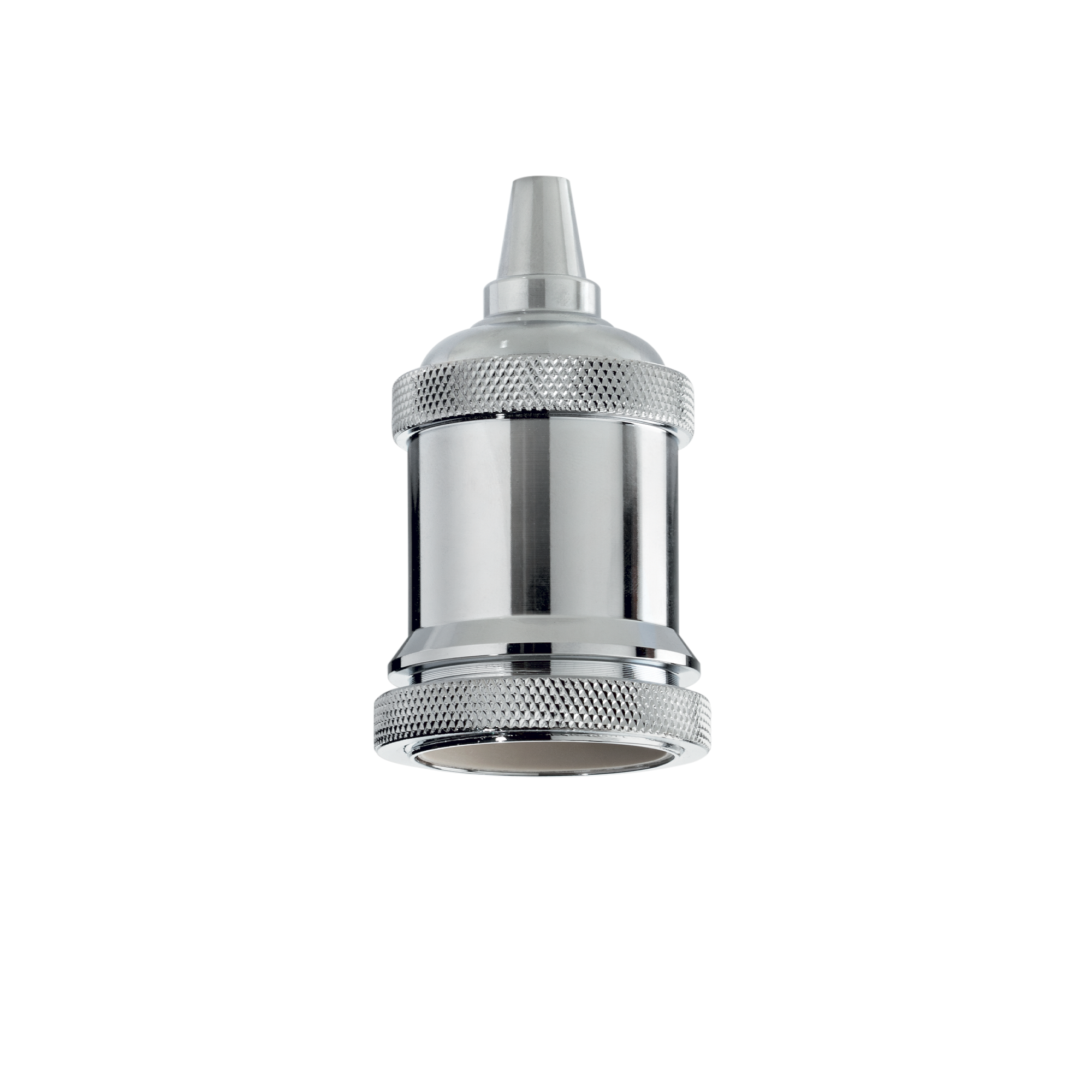 Ideal Lux 249193,Category_Accessories,ACCESSORI,Finish_ PORTALAMPADA E27 GHIERA CROMO