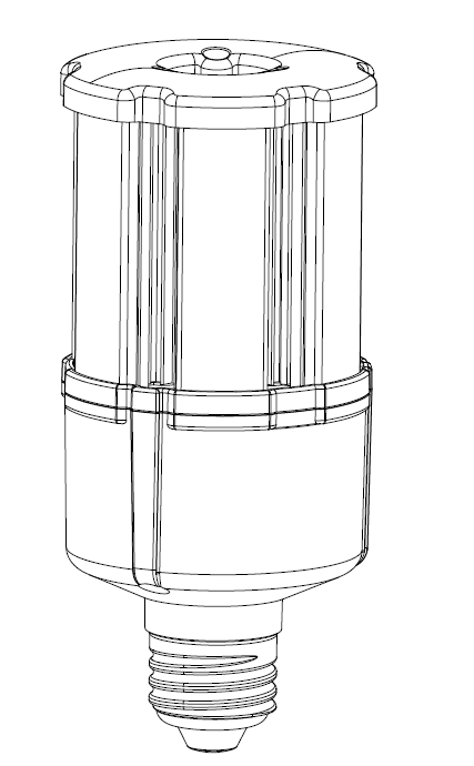 ML Accessories-CRN12CW 230V IP20 12W LED E27 Corn Lamp- 4000K