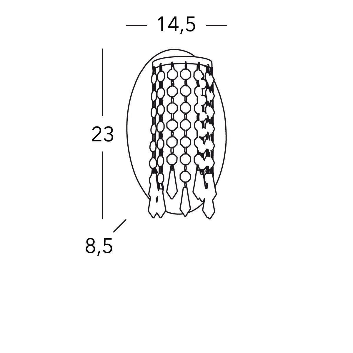 Kolarz 262.61.5 CHARLESTON Wall Light