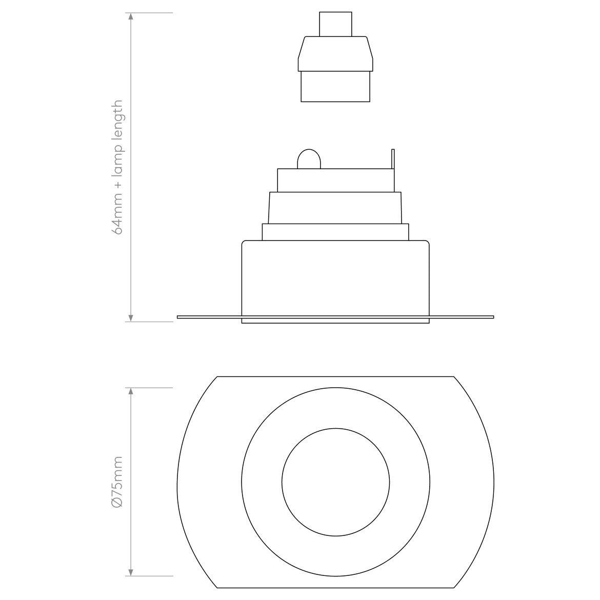 Trimless Slimline Round Fixed Fire-Rated IP65 Matt White