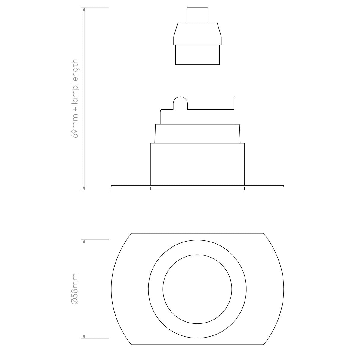 Pinhole Slimline Round Flush Fixed Fire-Rated IP65 Matt White