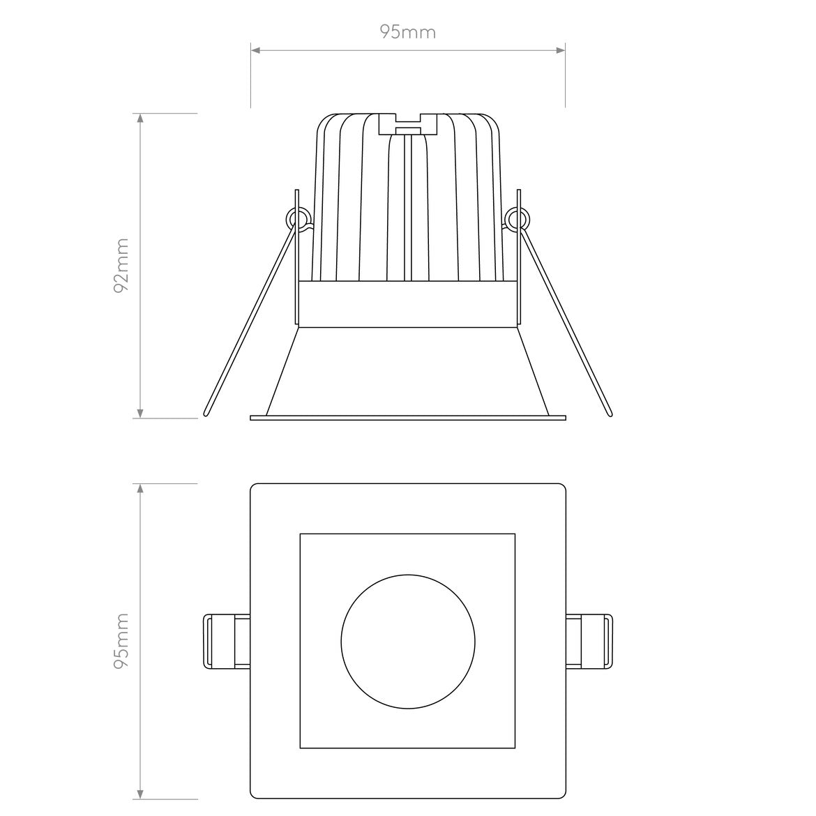 Minima Square IP65 Fire-Rated LED Matt White