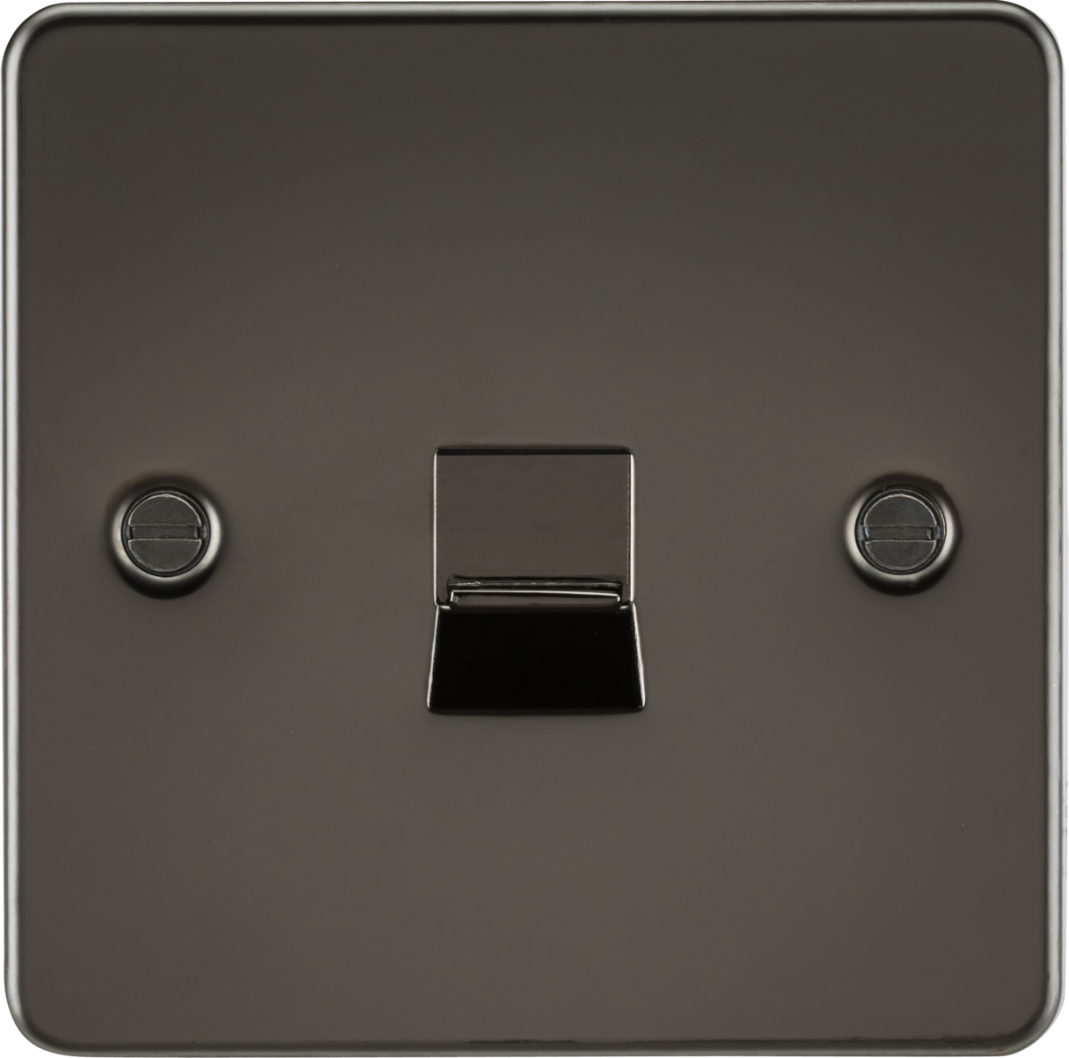 Flat Plate Telephone extension socket - gunmetal