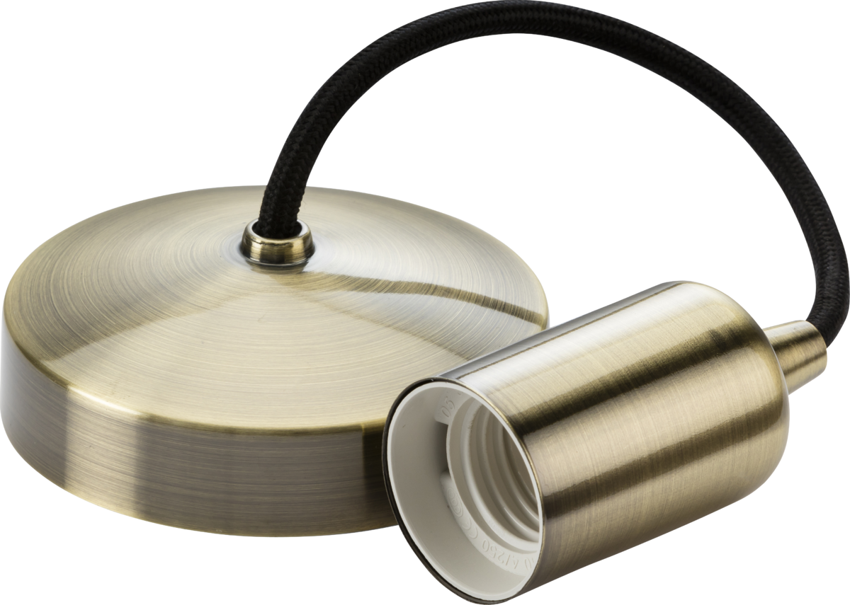 6" E27 Contemporary Pendant Set - Antique Brass