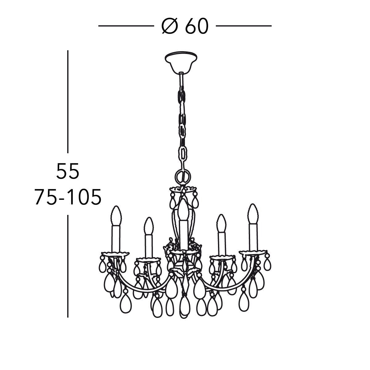 Kolarz 3003.85.Wm.KoT/aq21 VICTORIA 2 Chandelier
