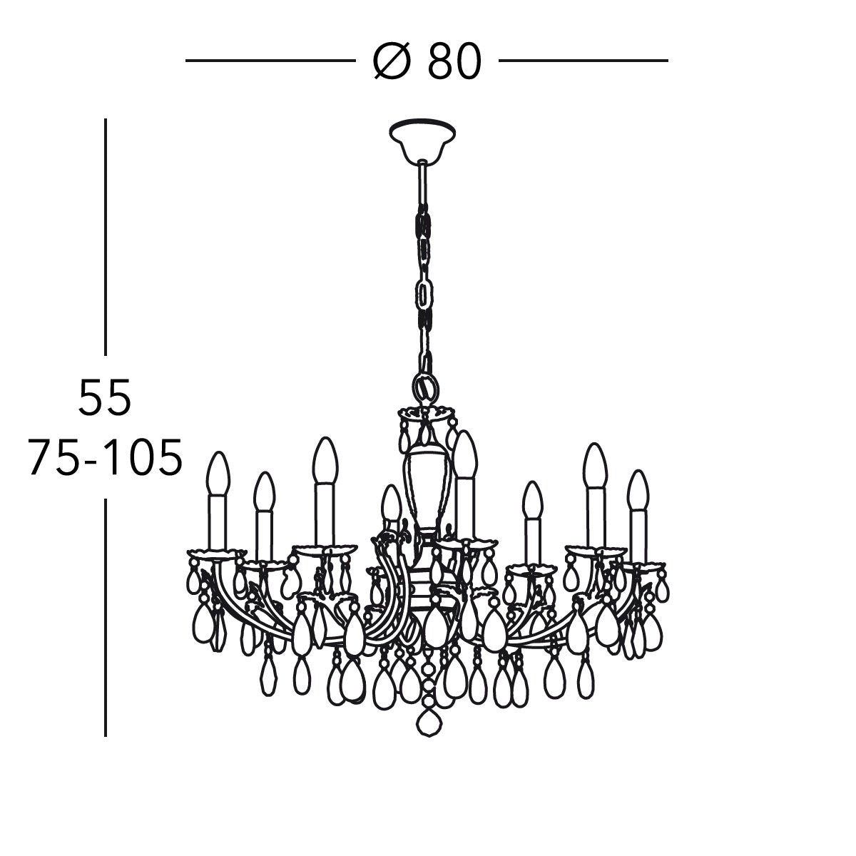 Kolarz 3003.88.Wm.KoT/aq21 VICTORIA 2 Chandelier