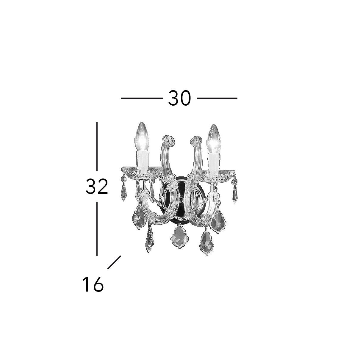 Kolarz 3149.62.3.KoT MARIA LOUISE Wall Light