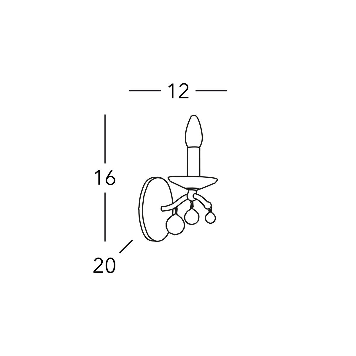 Kolarz 3234.61.3.WKpT/aq21 CARMEN 2 Wall Light