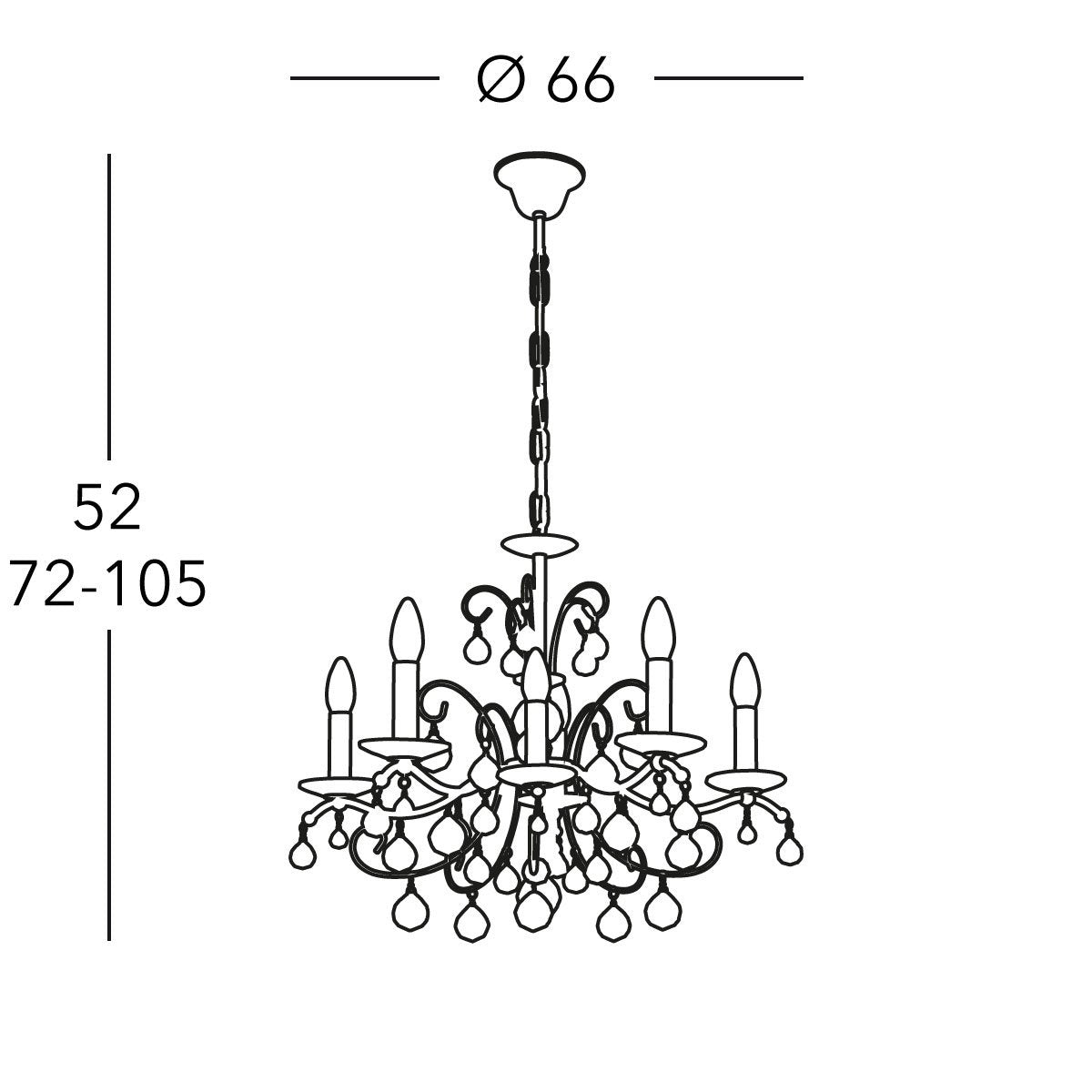 Kolarz 3234.86.3.WKpt/aq21 CARMEN 2 Chandelier