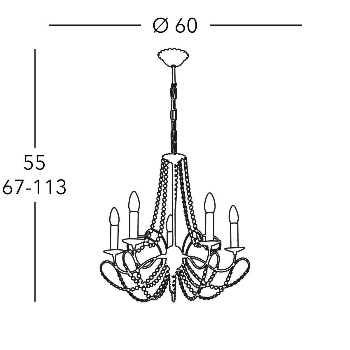 Kolarz 3354.85.3.KoT/li30 BALLERINA 2 Chandelier