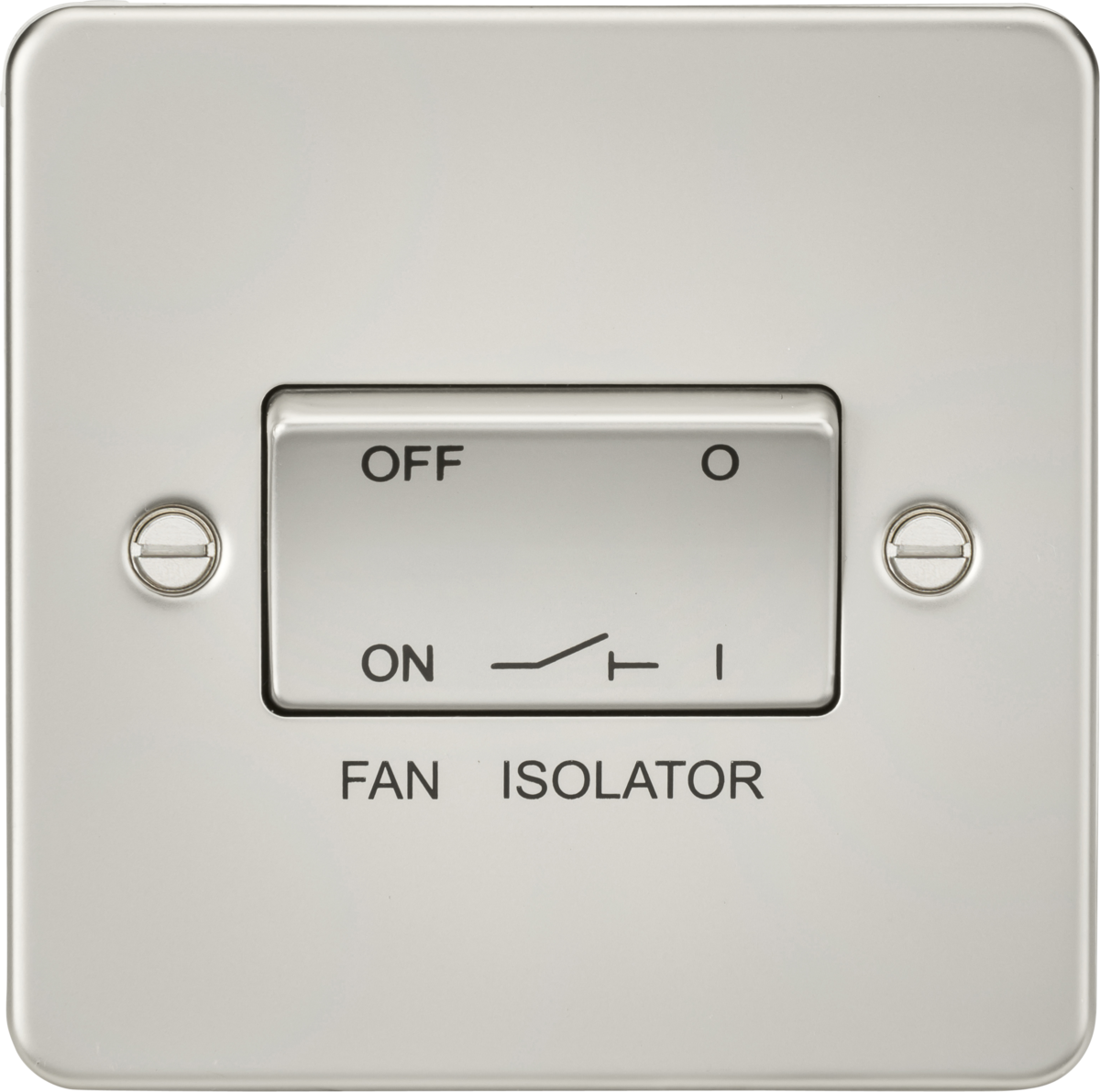 Flat Plate 10AX 3 Pole Fan Isolator Switch - Pearl