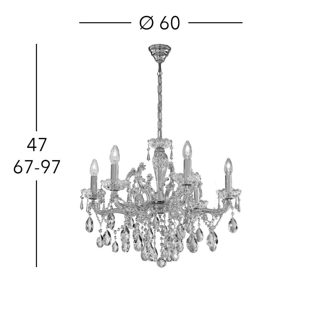 Kolarz 3844.86.3.SpT SCHÖNBRUNN Chandelier