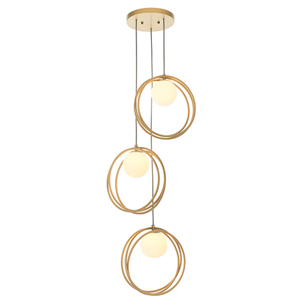 Loop brushed gold multi pendant