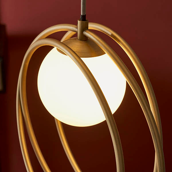 Loop brushed gold multi pendant