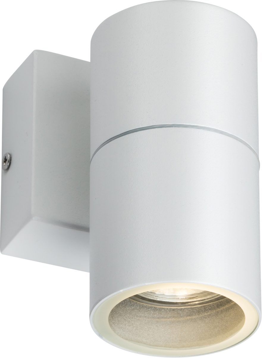 230V IP54 GU10 Fixed Single Wall Light - White