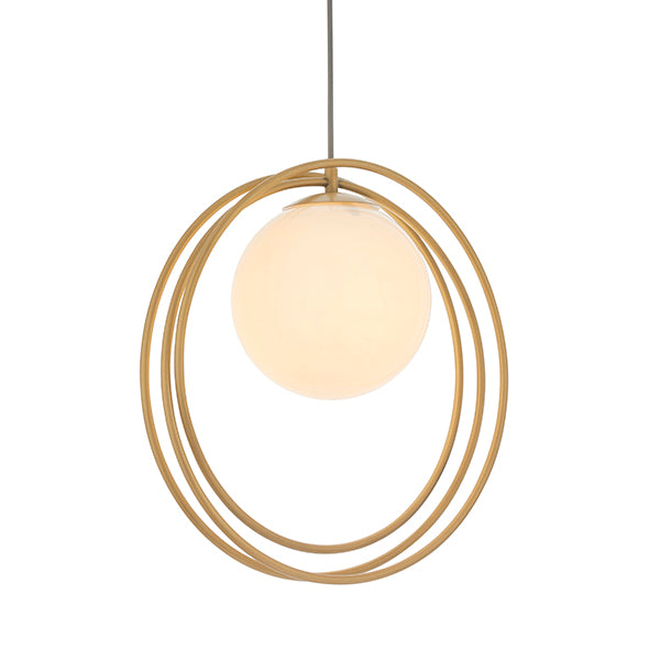 Loop with brushed gold single pendant