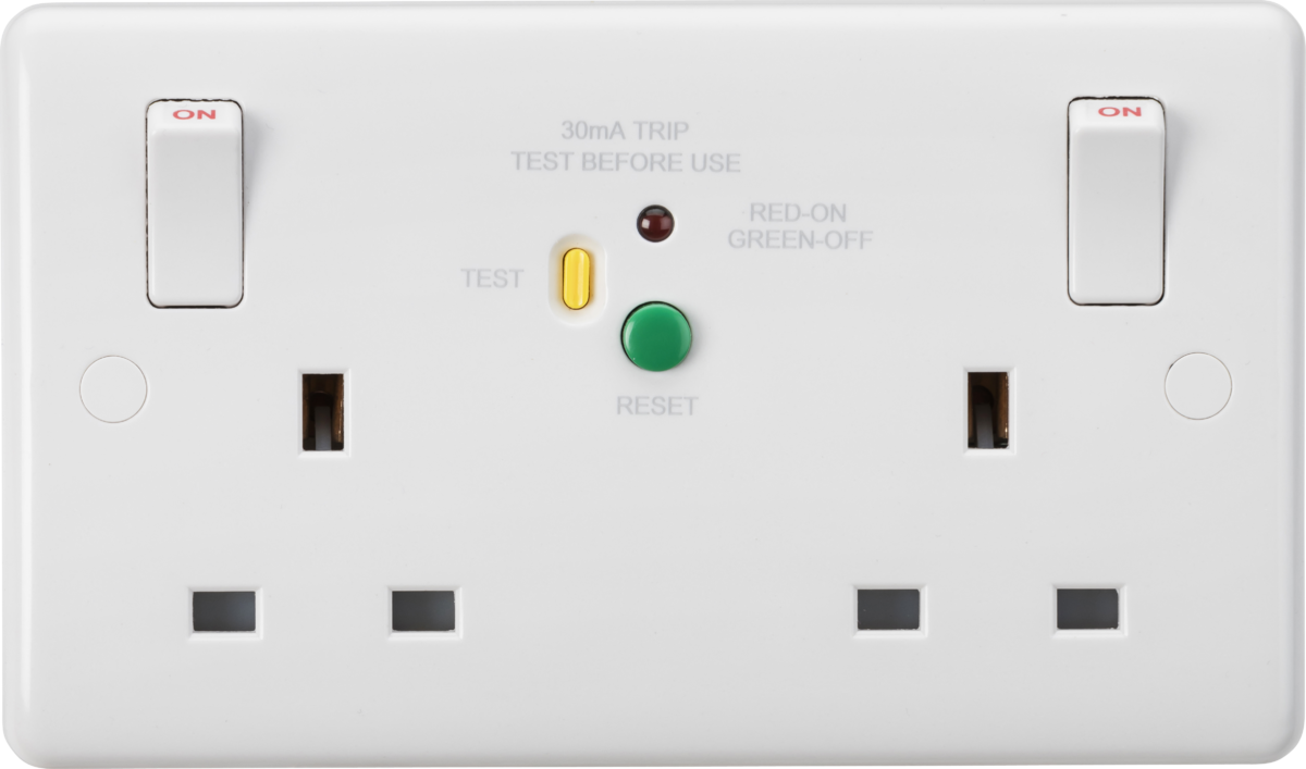 13A 2G DP RCD Switched Socket - 30mA (Type A)