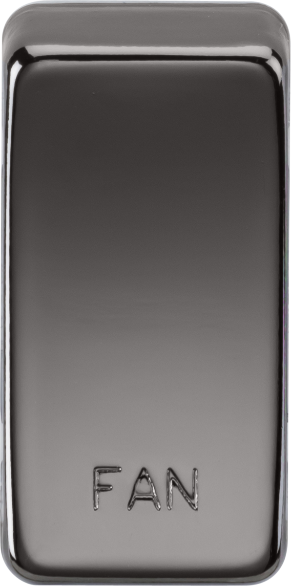 Switch cover "marked FAN" - black nickel